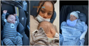 Lady shows off cute baby boy she adopted at the hospital after baby’s mum left