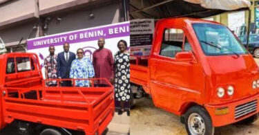 Many Reacts as UNIBEN student produces lightweight vehicle