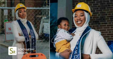 Meet Brilliant African Lady who graduates as a Civil Engineer from US university while nursing her son, celebrates achievement