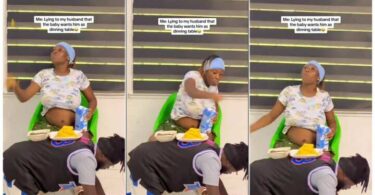 "Imagine Say Your Mother-in-Law Enter": Lady Turns Husband Into Eating Table During Pregnancy