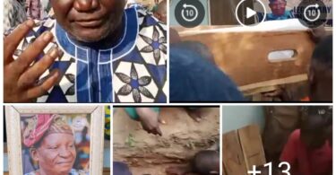 Tears Flow As Actor Deji Olofa Ina Finally Laid Buried In His Home Town Ede Osun State (Video)