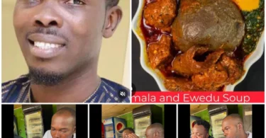 “If You Love Amala Like Me, Raise Up Your Hands, If You are ain Oyo Town, You Behave Like Oyo People” – Actor Ijebu Says as He Enjoy Local Delicacy Amala and Ewedu At Oyo Town (Video)