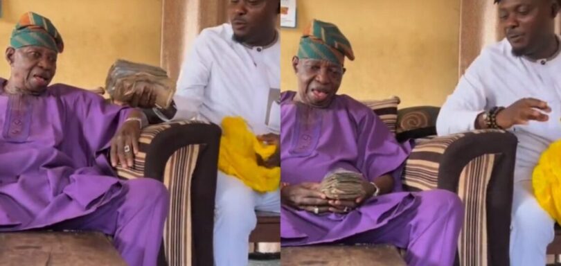 Actor Kunle Afod pens deep note as lovers of veteran, Lere Paimo reward him for his efforts in the industry (Video)