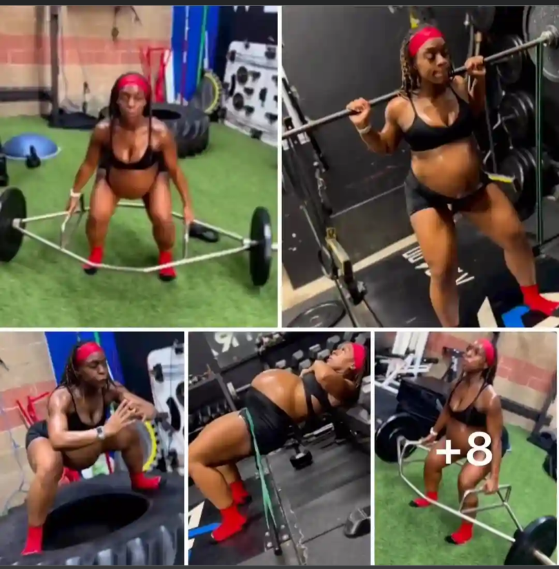 Hope the babies are okay ??” — Reactions As heavily pregnant woman with twins exercises hard at a gym (video) ‎