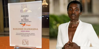 Congratulations Pours As Actress Bukunmi Oluwashina Won Best Actress Of The Year(2023) Award For Viral Movie "JAGUN JAGUN" (Photos) ‎
