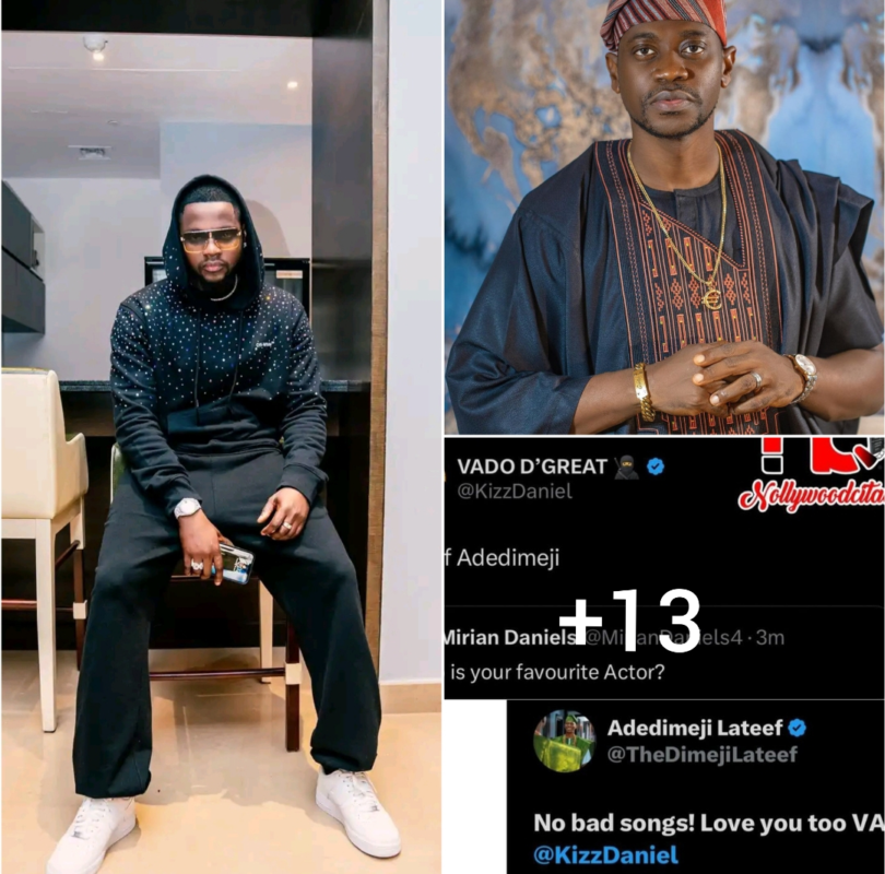 “I love you my gee”- Lateef Adedimeji responds as singer Kizz Daniel refers to him as his favourite actor