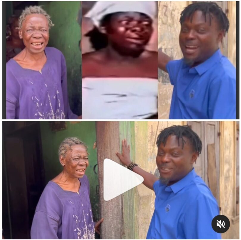 “I’m Not Happy With The Kind Of Condition I Met Her”– Kunle Afod Shed Tears As He Visit Veteran Actress Iya Iru Esin In Ede (Watch)