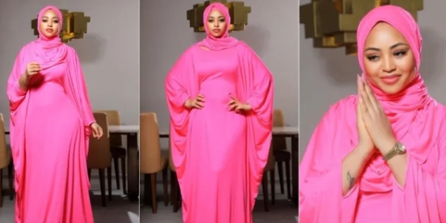Actress Regina Daniels turns heads as she stuns in new hijab outfits (Photos)