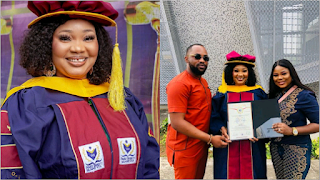 “You May Now Call Me Dr.” - Actress Jaiye Kuti Rejoice As She Receive Honorary Doctorate Degree in US University (Photos) ‎