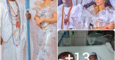 Congratulations Pour In As Ooni of Ife and his 3rd wife Olori Tobi Phillips, Welcomes Set of Twins (Photos) ‎