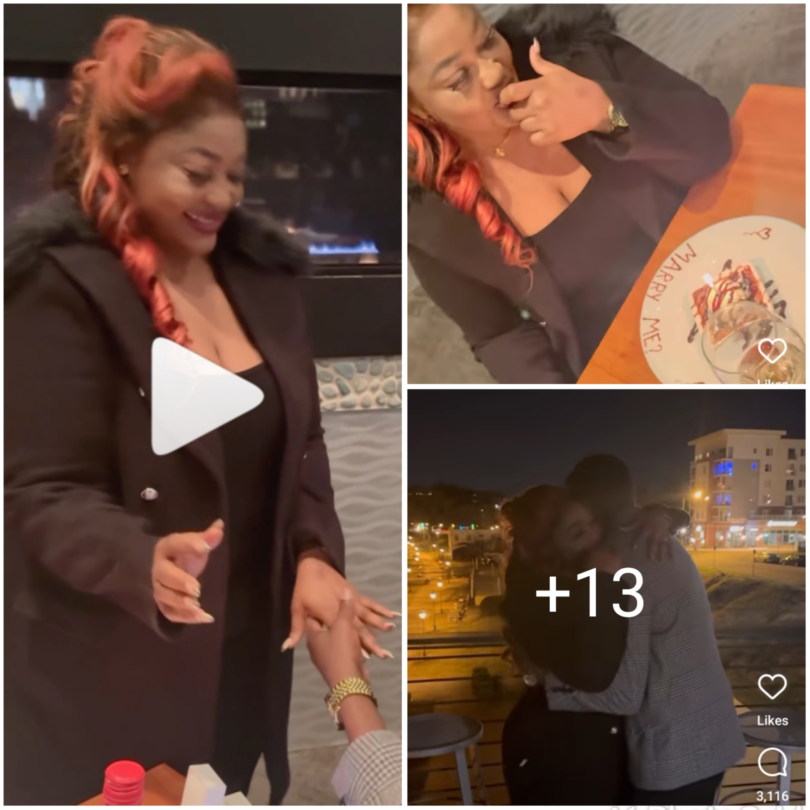 Congratulations to actress Omoborty as she finally say YES to the love of her life (video) ‎