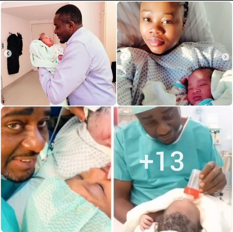 Actor Emeka Ike welcomes baby girl with his wife as he clocks new age today (Photos/Video)