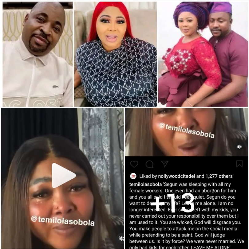 “Ever since I married Segun, he always beg me for money to take care of his wife, better respect your wife now” Wunmi Ajiboye spills diirty seecrets as she slams Segun Ogungbe (Details)