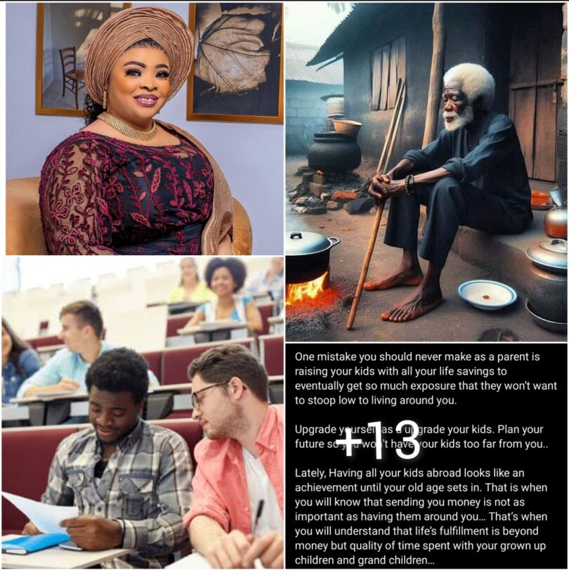 “Stop sending all your children to school abroad, you will suffeeer at your old age”- Dayo Amusa advice her parents, Fans react