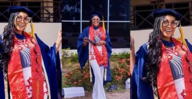 Actress Jumoke Odetola has received congratulations for receiving a master’s degree (see images).