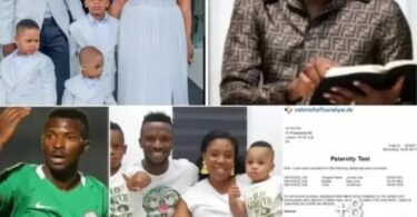 Footballer Kayode Olanrewaju 3 kids belongs to Pastor Tobi Adegboyega as DNA test confirms