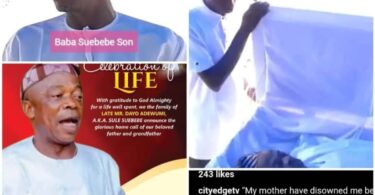 Late Actor Suebebe’s first son Just Disclosed (Video)