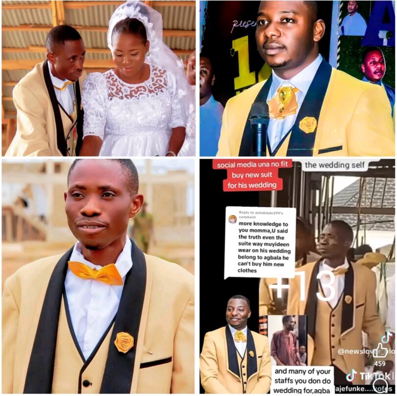 Netizen Raises Concerns As Muideen Wedding Dress Belongs To Pastor Agbala Gabriel